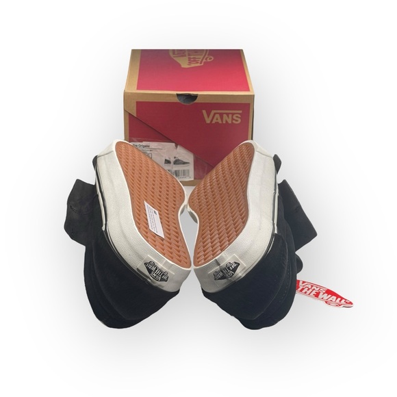 HTF: new Vans ™ ®✌︎︎ Origami Calf Hair Skate Shoe Sneaker ✌︎︎ Black Suede ✌︎︎ 10 - Picture 13 of 16